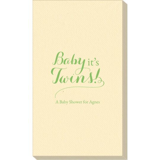Baby It's Twins Linen Like Guest Towels
